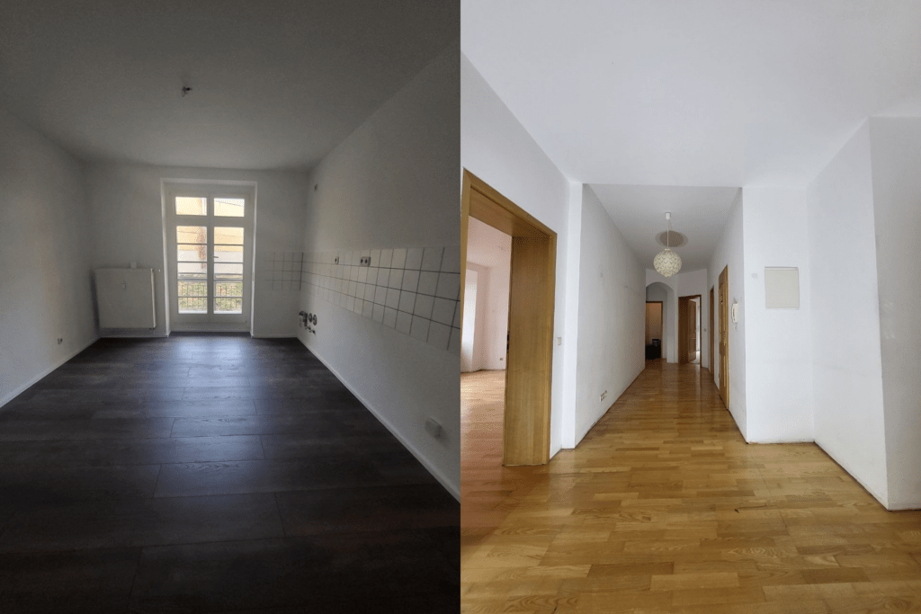 Vorbereitung des Untergrunds mit Trittschalldämmung für Laminatboden